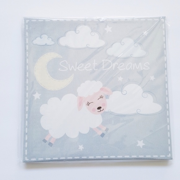 Other - NWT Sweet Dreams Sheep Moon Clouds Canvas Wall Art
